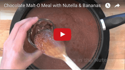 Chocolate Malt-O-Meal with Nutella & Bananas