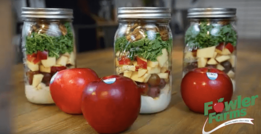 Mason Jar Salads with Ruby Frost Apples