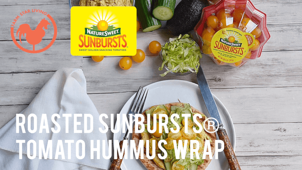 Roasted SunBursts Tomato Hummus Wrap
