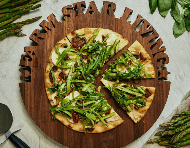 Grilled Pizza with Shaved Asparagus