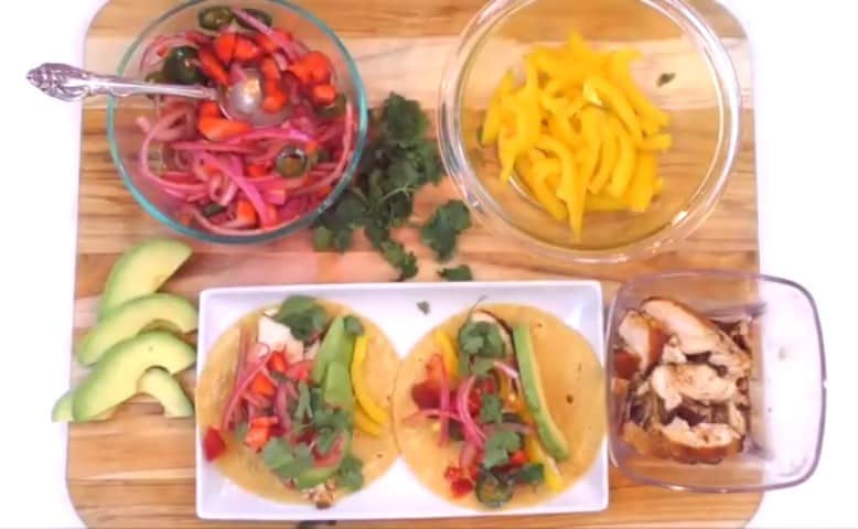 Chicken Fajitas with Well-Pict Strawberries & Jalapeno Salsa