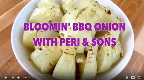 Bloomin' BBQ Onion with Peri & Sons