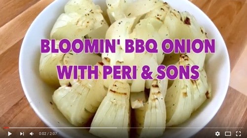 Bloomin' BBQ Onion with Peri & Sons