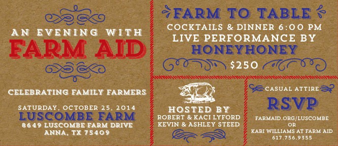 Event! An Evening with Farm Aid - in TEXAS!