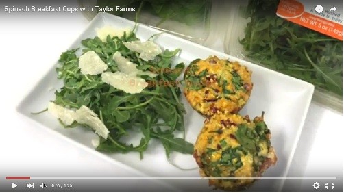 Spinach Breakfast Cups with Taylor Farms