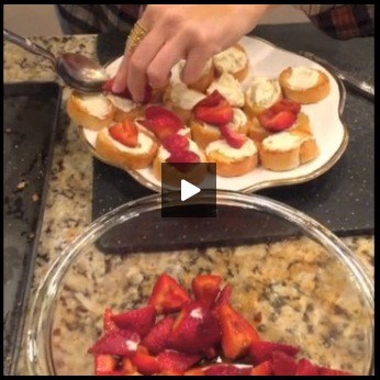 Well-Pict Strawberry Goat Cheese Crostini