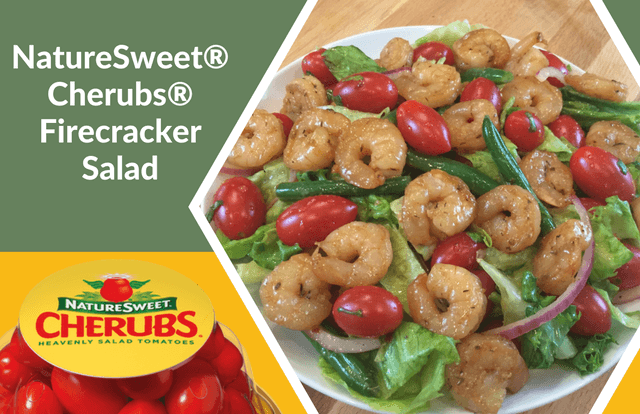 NatureSweet® Cherubs® Firecracker Salad with Spicy Sauteed Shrimp