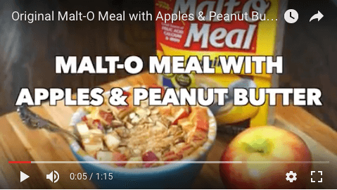 Hot Cereal! Malt-O-Meal with Apples & Peanut Butter