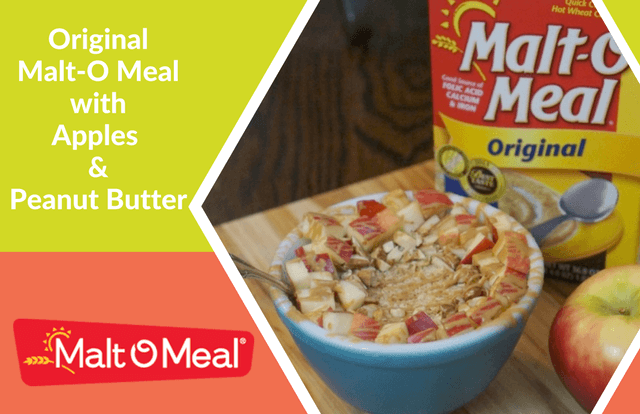 Original Malt-O Meal with Apples and Peanut Butter