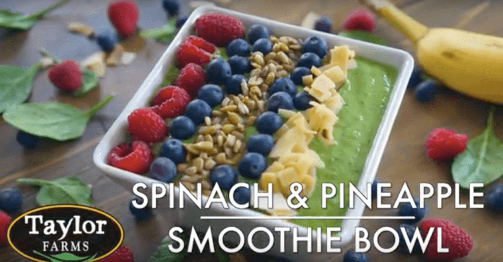 Spinach & Pineapple Smoothie Bowl