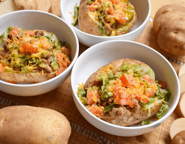 Organic Russet Baked Potato Burger Bowl