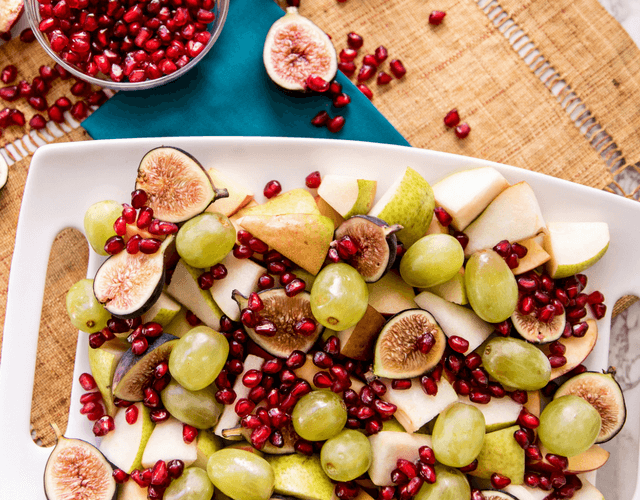 Fall Fruit Platter with Pomegranate Arils