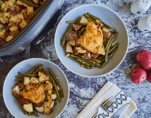 Crockpot Rosemary Chicken & Klondike® Rose Potatoes