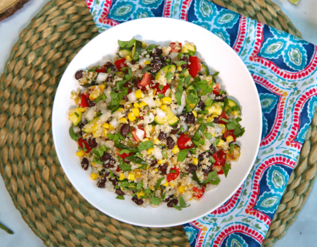 Quinoa & White Onion Fiesta Salad