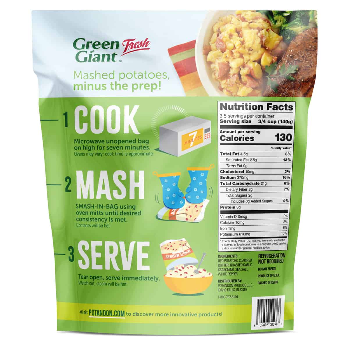 Minute Mashers™ Nutrition Info