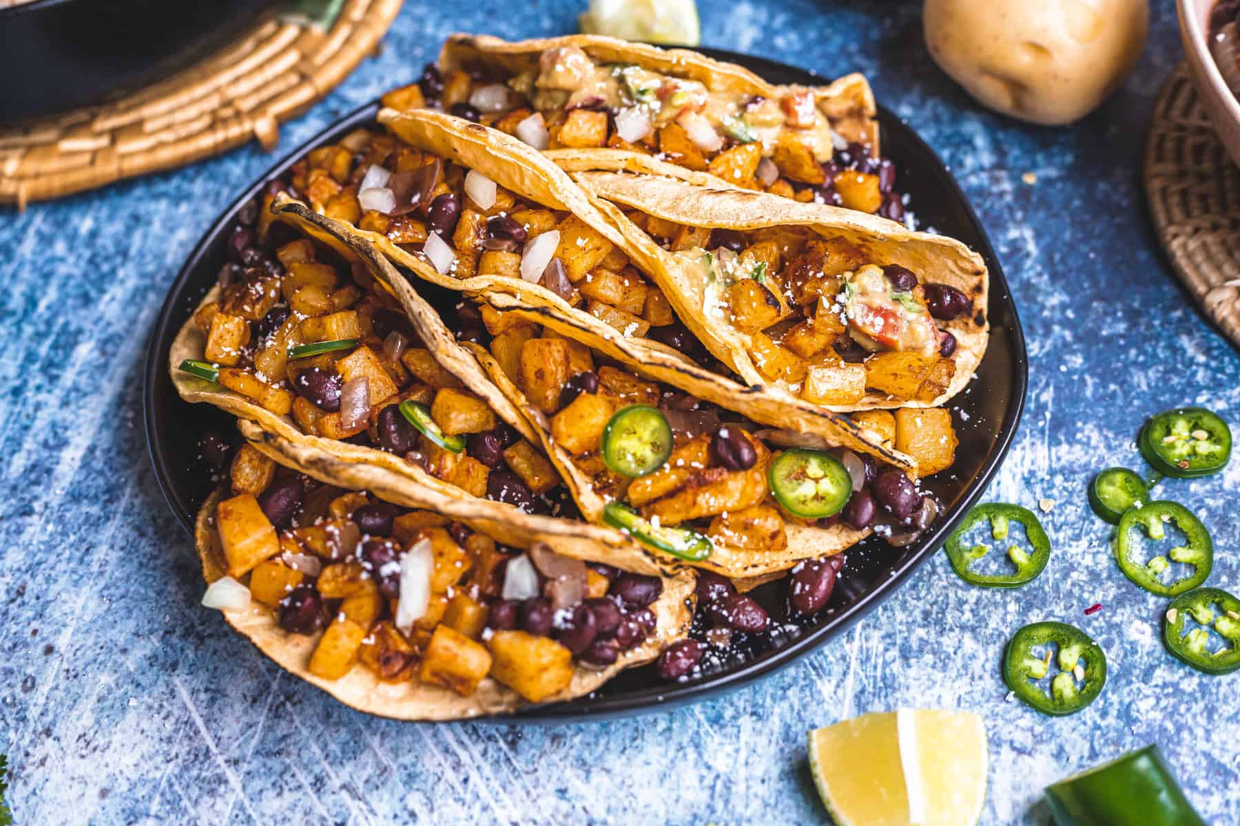 Potato & Black Bean Tacos