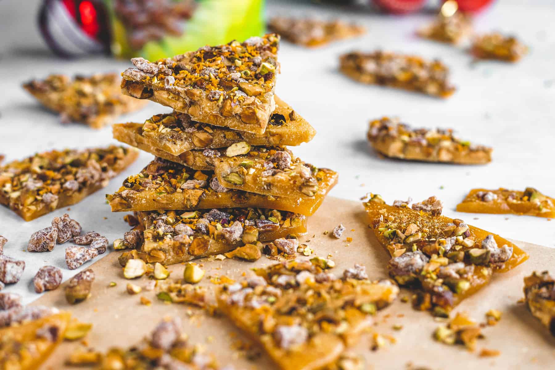 Date, Orange, & Pistachio Brittle