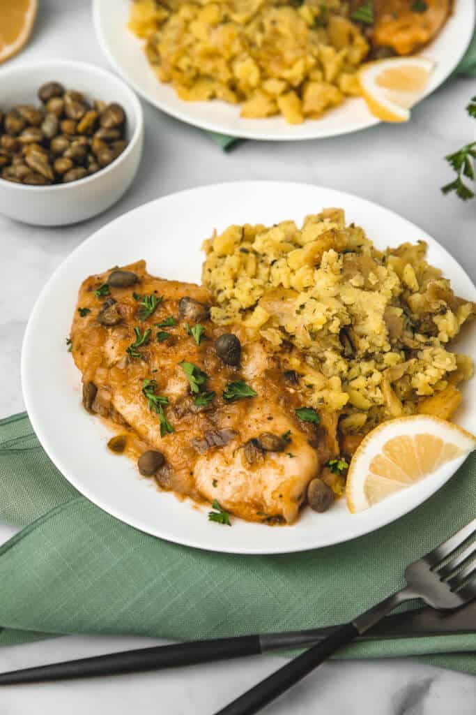 Chicken  Piccata with Minute Mashers™ Mashed Potatoes