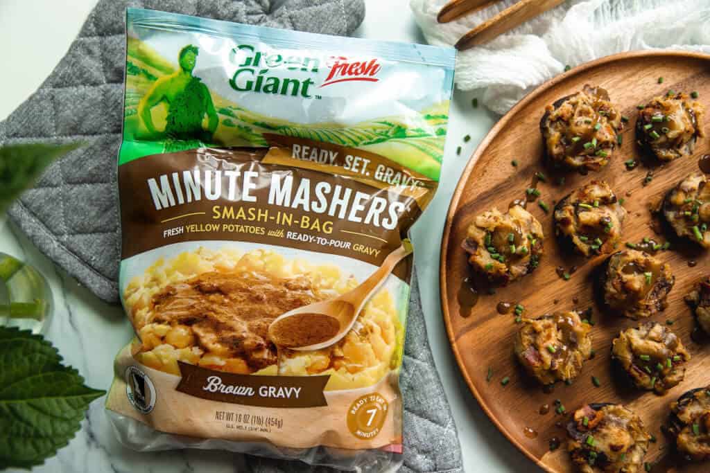 Minute Mashers™ with Gravy Stuffed Mushrooms