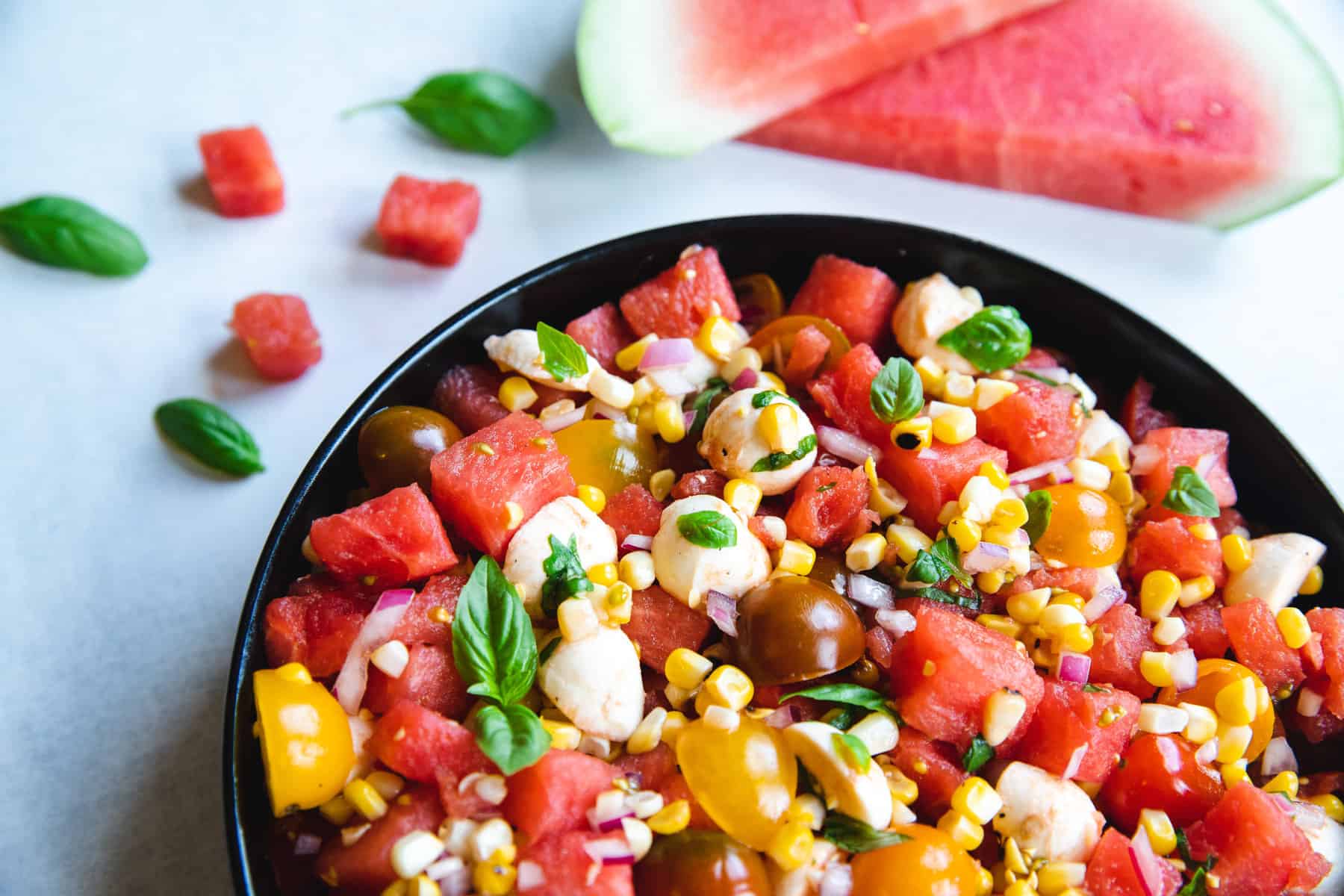 Watermelon & Grilled Corn Salad