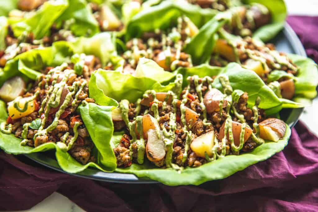 Garlic Rosemary One Step...Done!™ Potato & Turkey Lettuce Wraps