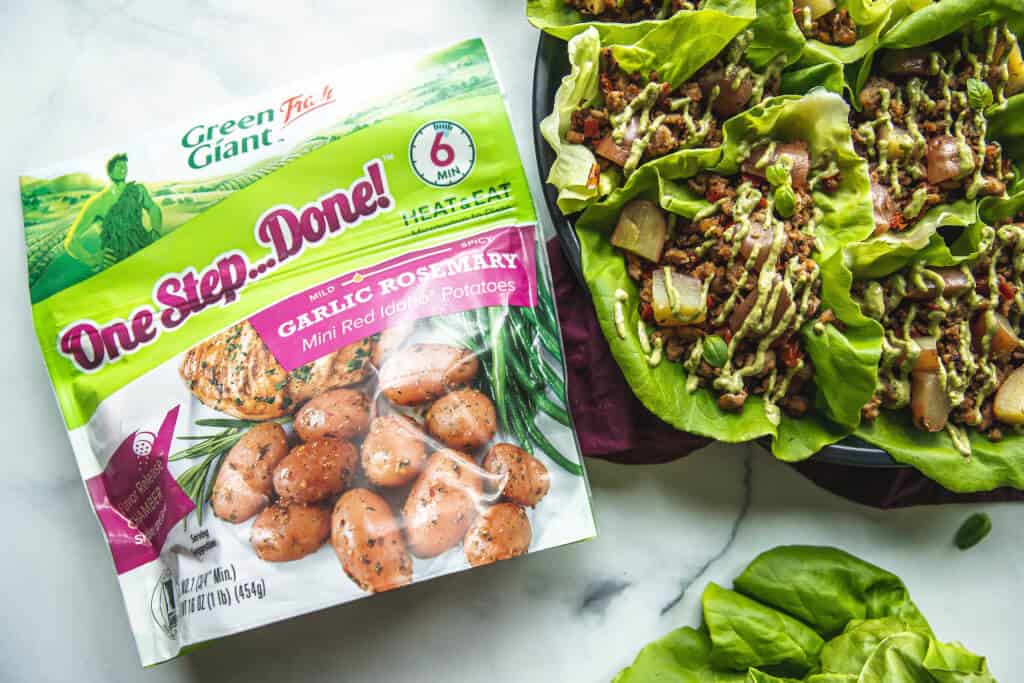 Garlic Rosemary One Step...Done!™ Potato & Turkey Lettuce Wraps