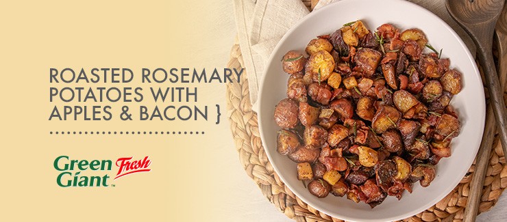 Roasted Rosemary Potatoes with Apples & Bacon