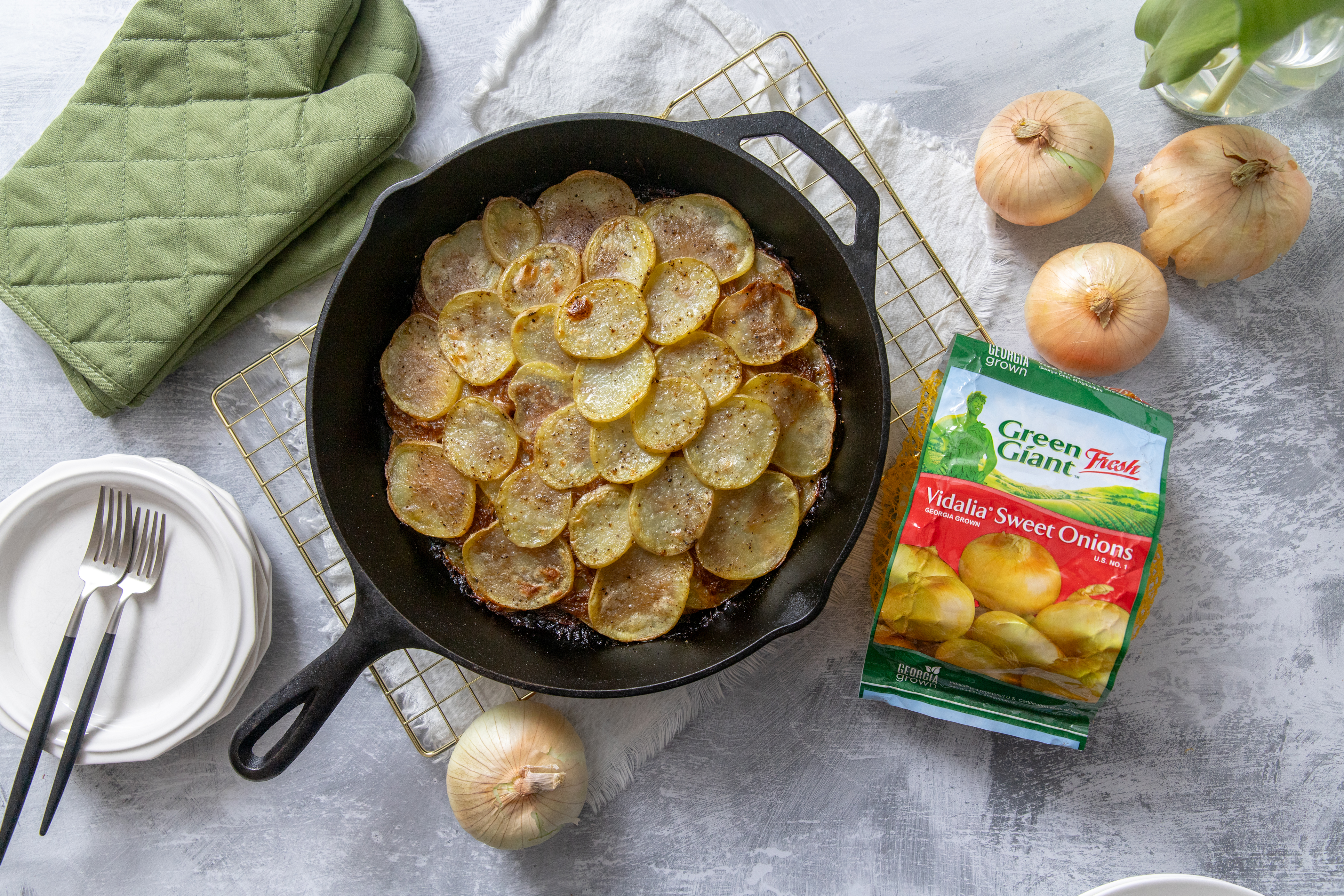 Caramelized Vidalia® Sweet Onion & CarbSmart™ Potato Galette