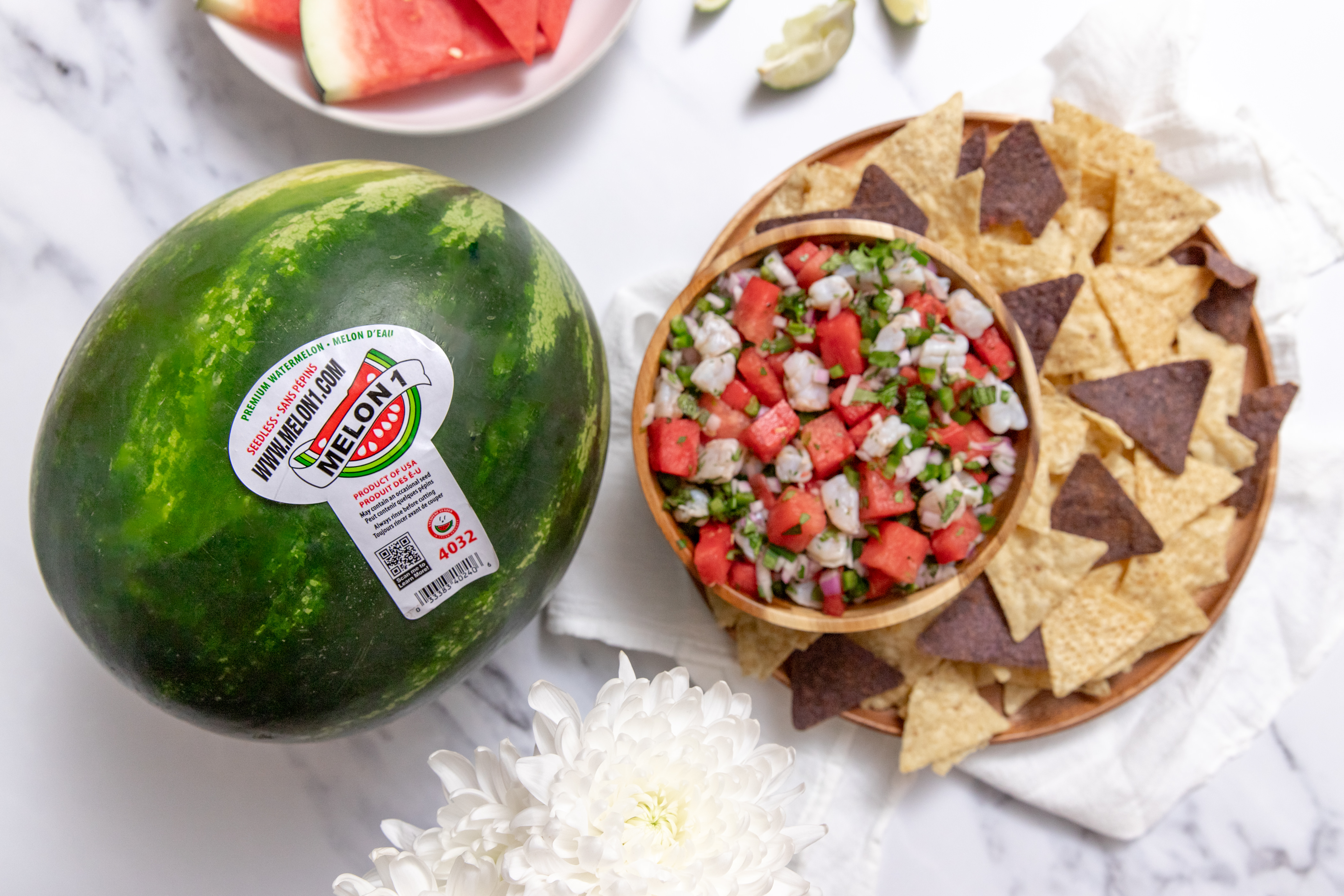 Watermelon & Shrimp Ceviche