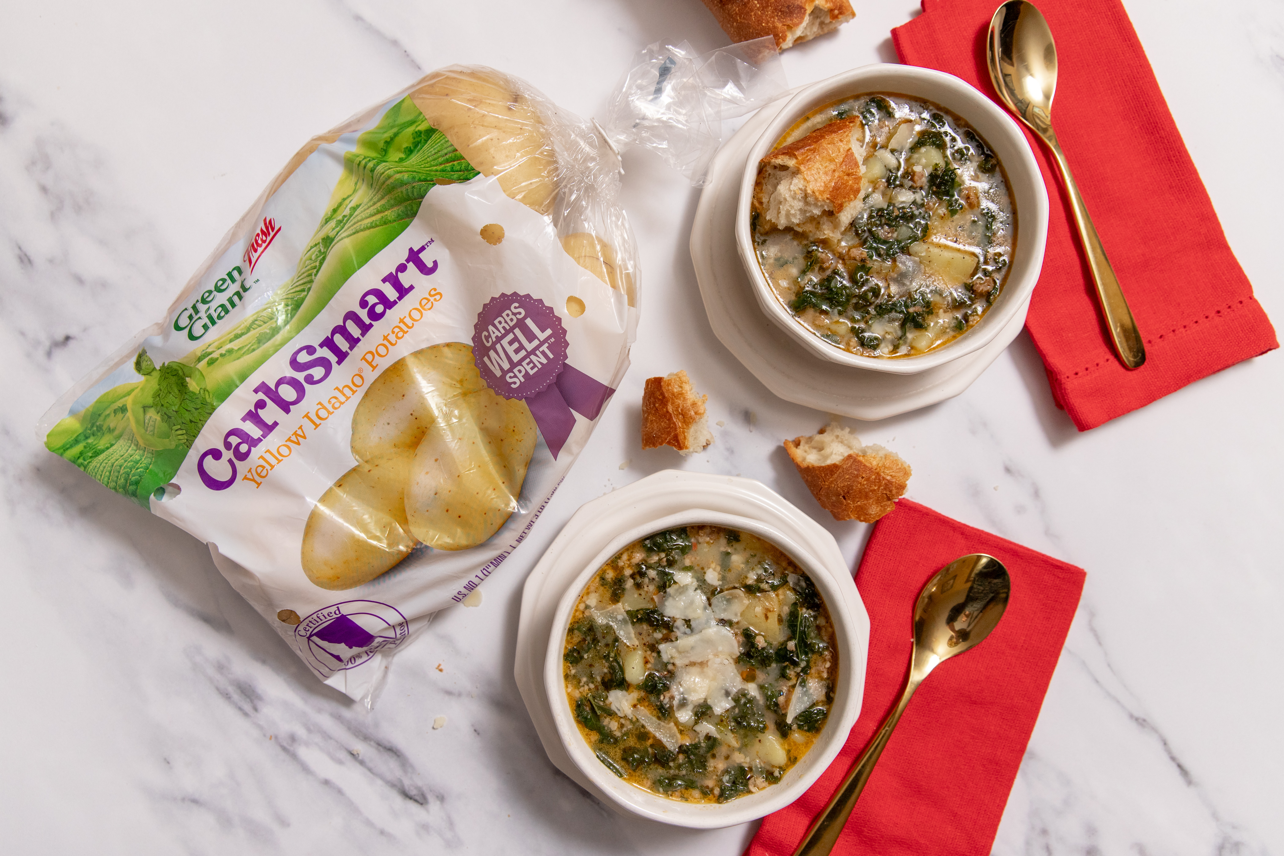 CarbSmart™ Potato, Sausage, & Kale Soup